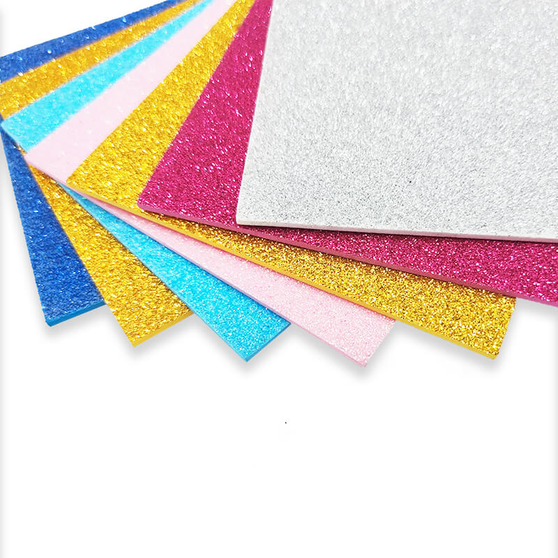pink glitter foam